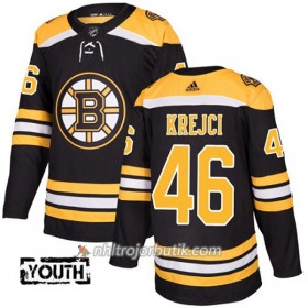 Barn Ishockey Boston Bruins Tröja David Krejci 46 Adidas 2017-2018 Svart Authentic